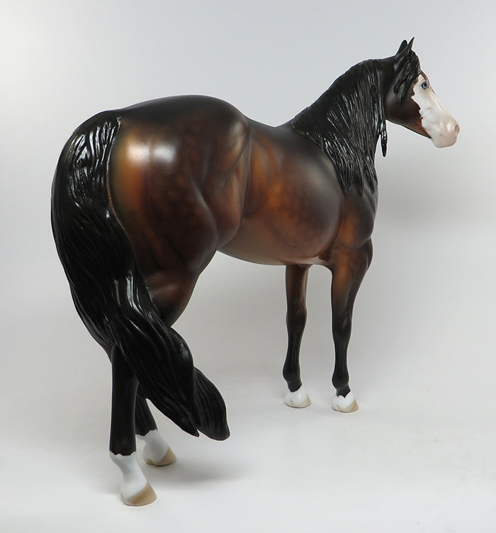 DREAM BIG-OOAK DAPPLE BAY ISH MODEL HORSE BY DAWN QUICK 7/8