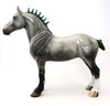 BILLY BOB - OOAK DAPPLE GREY DRAFTER with Ribbons - 9/25