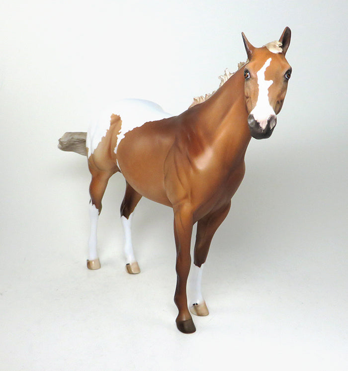 ZIGGY&#39;S STARDUST - OOAK GOLDEN PALOMINO APPALOOSA MODEL HORSE - 1/14