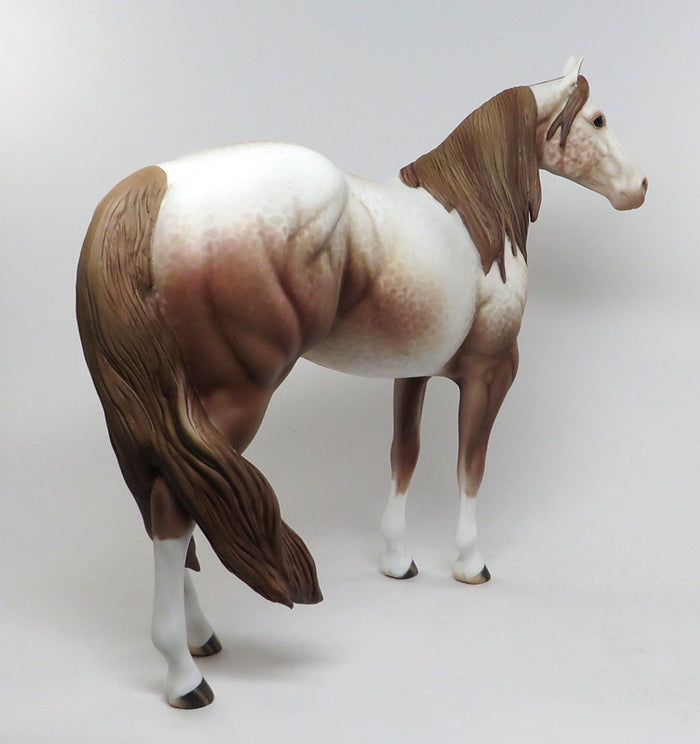 REVOLVER-OOAK CHESTNUT APPALOOSA ISH MODEL HORSE 7/8