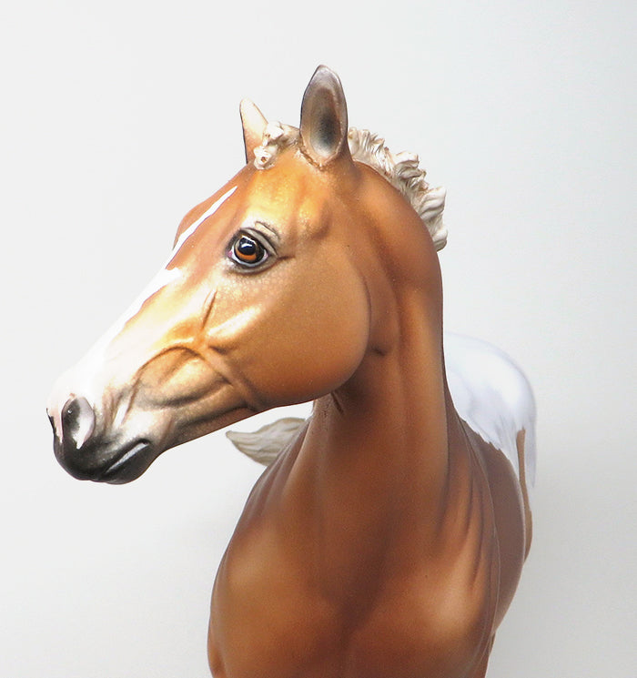 ZIGGY&#39;S STARDUST - OOAK GOLDEN PALOMINO APPALOOSA MODEL HORSE - 1/14