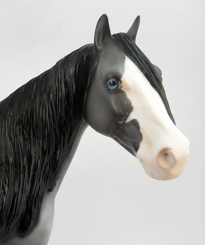 BLUE CHRISTMAS-OOAK BLUE ROAN PAINT ISH MODEL HORSE 12-13