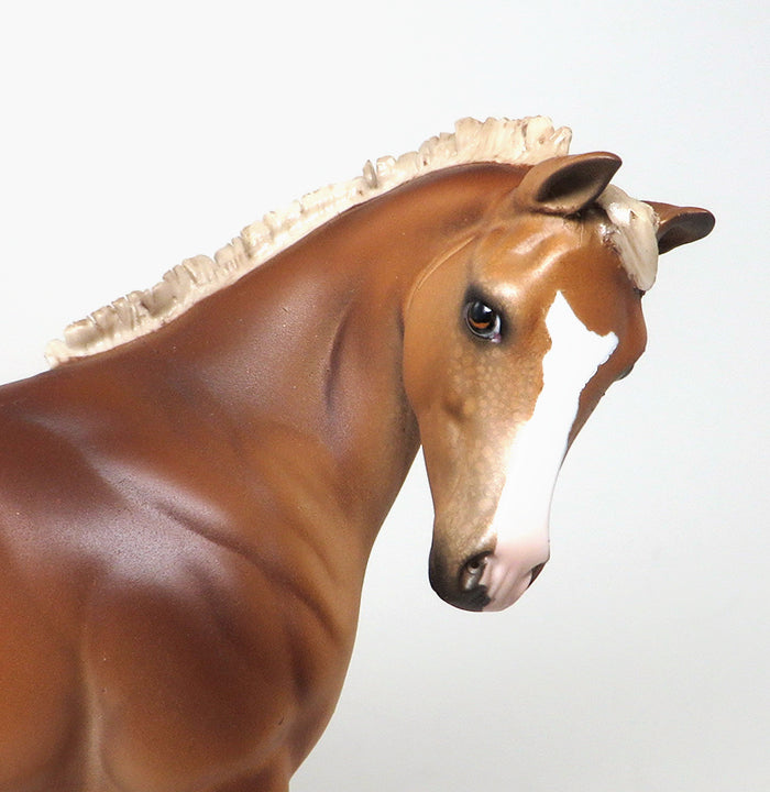 BOWIE - OOAK GOLDEN PALOMINO NO SPOT APPALOOSA WEANLING MODEL HORSE - 1/14
