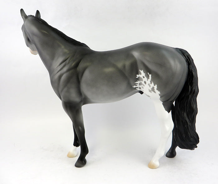 BLUE CHRISTMAS-OOAK BLUE ROAN PAINT ISH MODEL HORSE 12-13