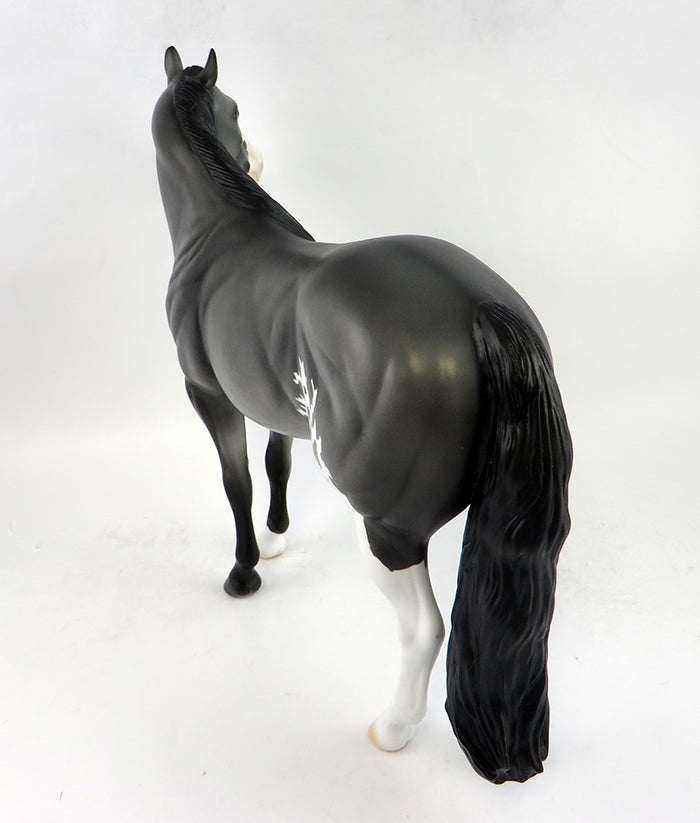 BLUE CHRISTMAS-OOAK BLUE ROAN PAINT ISH MODEL HORSE 12-13