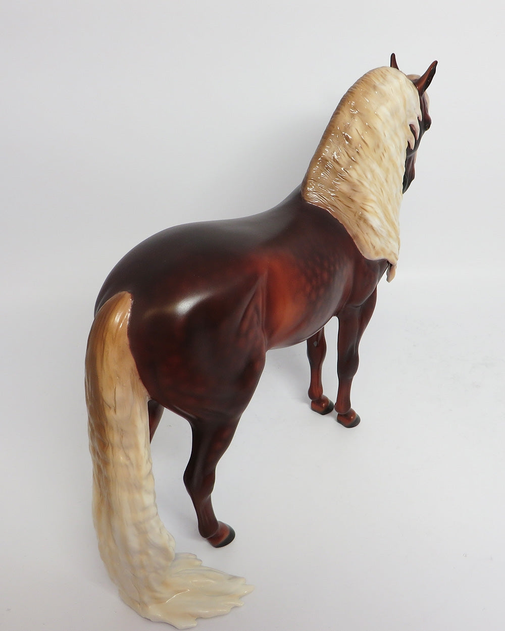 DYNAMITE SHACK-OOAK CUSTOM BURGUNDY DAPPLE CHESTNUT ANDALUSIAN BY SHERYL LEISURE WHS 2017