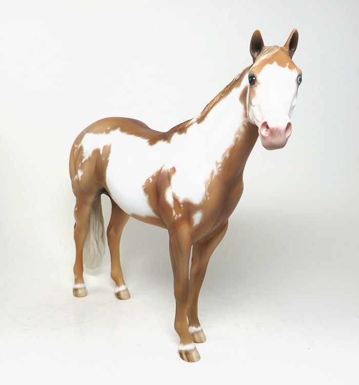 JOY - OOAK PALOMINO PAINT ISH MODEL HORSE - 1/15
