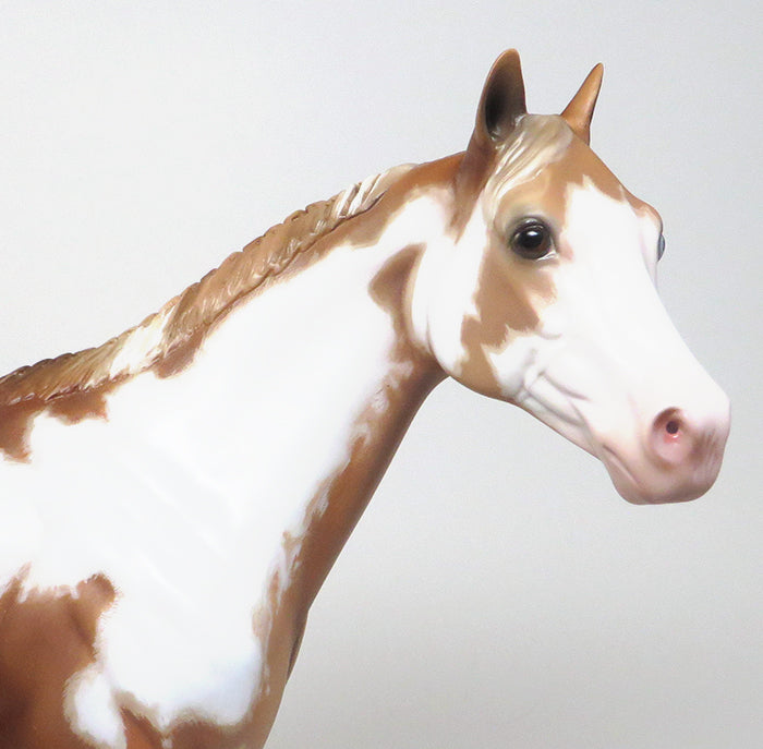 JOY - OOAK PALOMINO PAINT ISH MODEL HORSE - 1/15