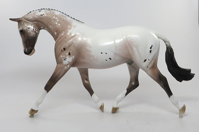 BE BOP BABY-OOAK APPALOOSA BRAIDED MANE PONY MODEL HORSE BY SHERYL LEISURE 7/8