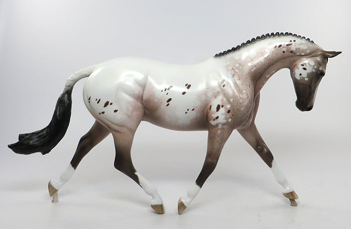 BE BOP BABY-OOAK APPALOOSA BRAIDED MANE PONY MODEL HORSE BY SHERYL LEISURE 7/8