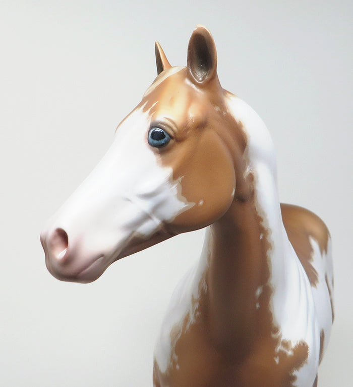 JOY - OOAK PALOMINO PAINT ISH MODEL HORSE - 1/15
