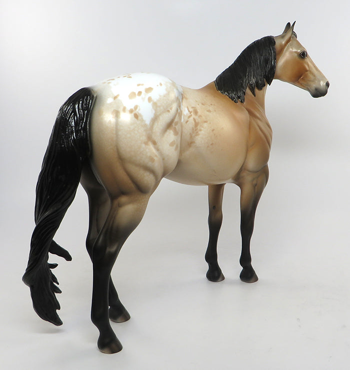 NITRO-OOAK BUCKSKIN APPALOOSA ISH MODEL HORSE 7/8