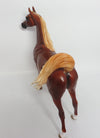 SPARE TIME-OOAK CUSTOM DAPPLE CHESTNUT ARABIAN MODEL HORSE BY SHERYL LEISURE WHS 2017