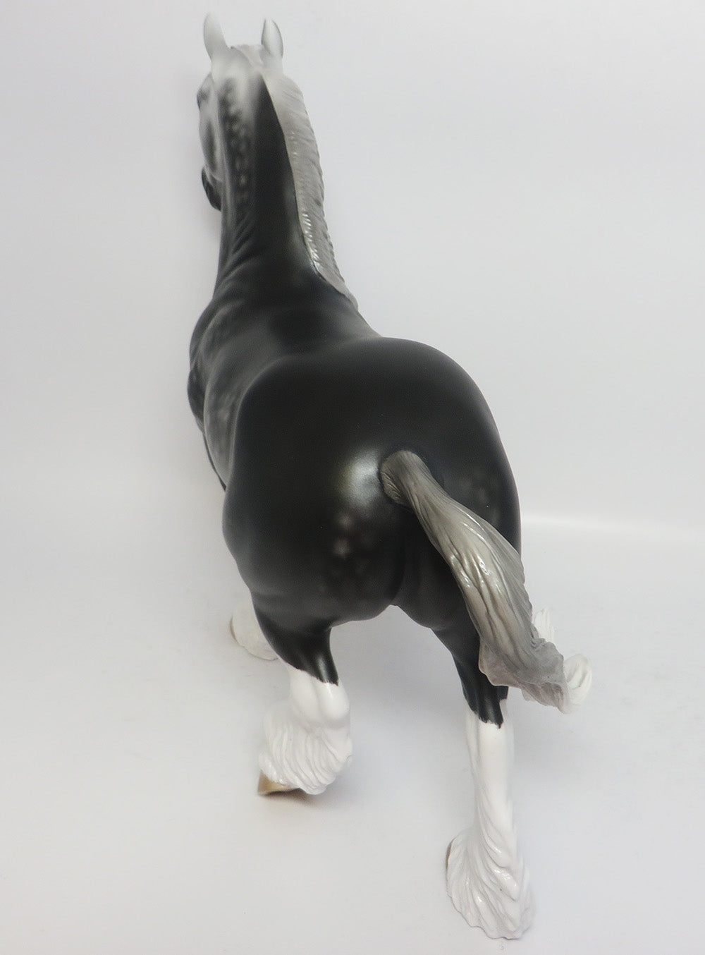 BATTLESHIP-OOAK STAR DAPPLE BLACK CUSTOM TROTTING DRAFTER BY SHERYL LEISURE WHS 2017