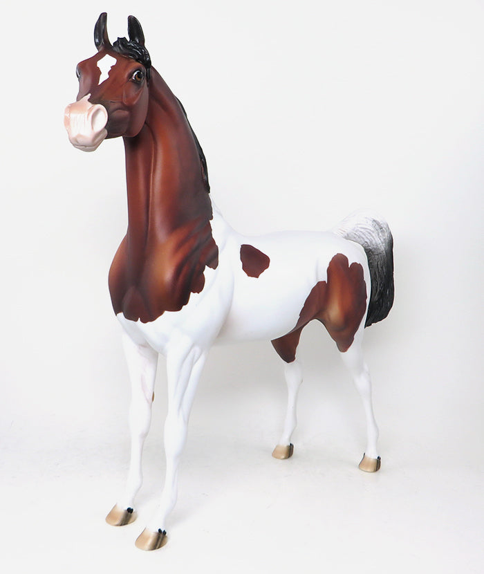 SHINE DOWN - OOAK BAY PAINT ARABIAN  MODEL HORSE - 1/18