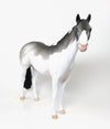 MORE SMOKE - OOAK DAPPLE GREY PAINT ISH MODEL HORSE - 1/14