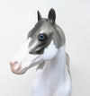 MORE SMOKE - OOAK DAPPLE GREY PAINT ISH MODEL HORSE - 1/14