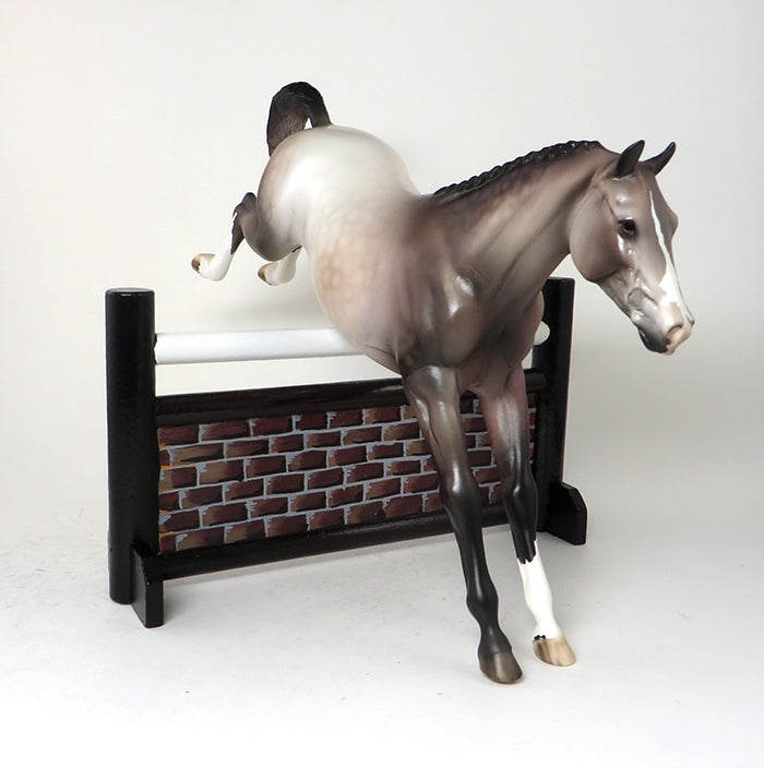 ROSY REFLECTION - OOAK DAPPLE GREY JUMPER MODEL HORSE - 12/4
