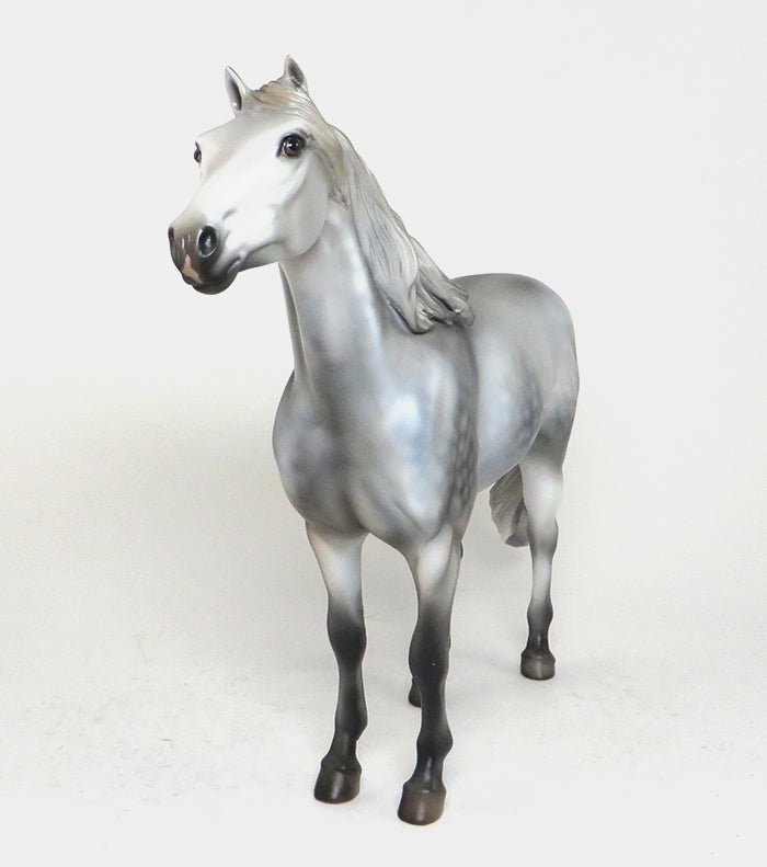 SPY FIRE - OOAK DAPPLE GREY MUSTANG MODEL HORSE - 12/4