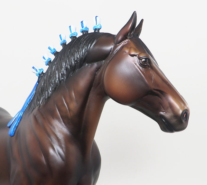 CHUBAKA - OOAK BAY STANDING DRAFTER MODEL HORSE - 1/15