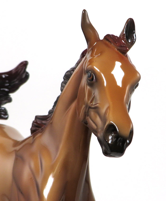 RUM RUNNER - OOAK CHESTNUT ARABIAN YEARLING WITH GLOSS MODEL HORSE - 1/15