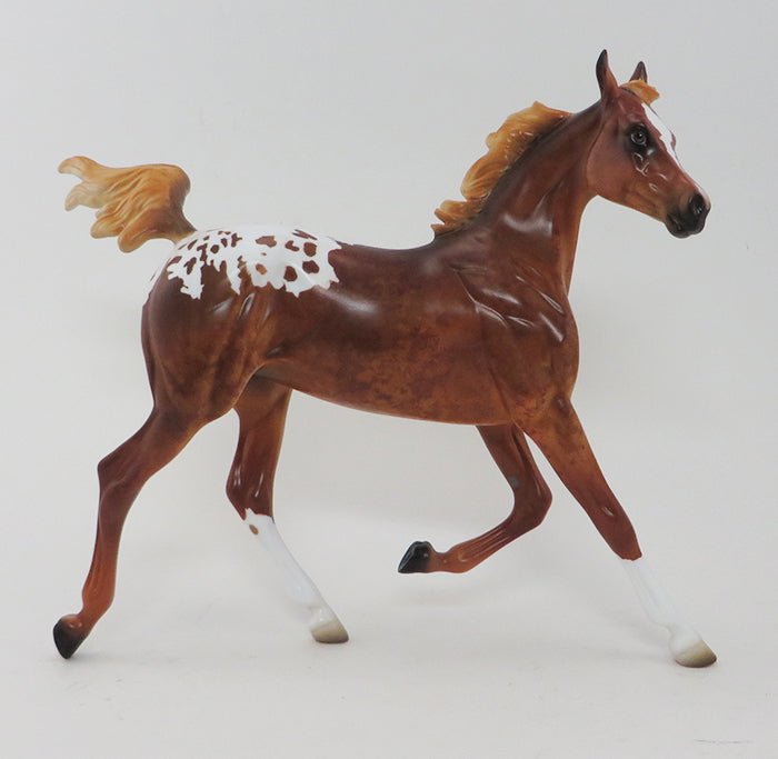 HEAT WAVE - OOAK CHESTNUT APPALOOSA YEARLING MODEL HORSE - 10/2
