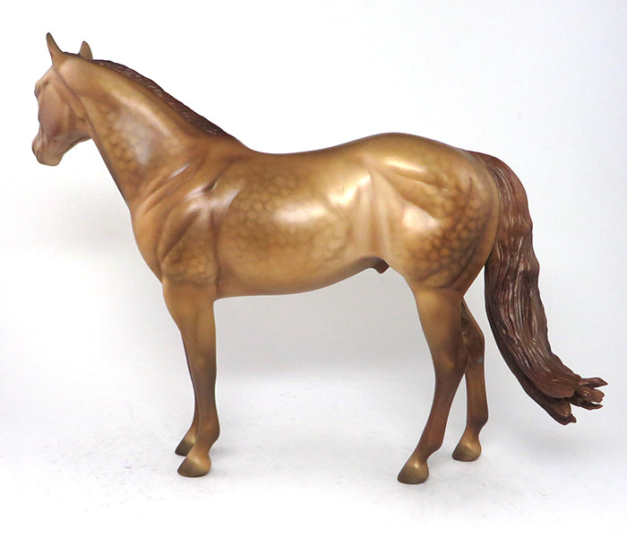 BRONZE WARRIOR - OOAK CHAMPAGNE ISH MODEL HORSE - 12/4