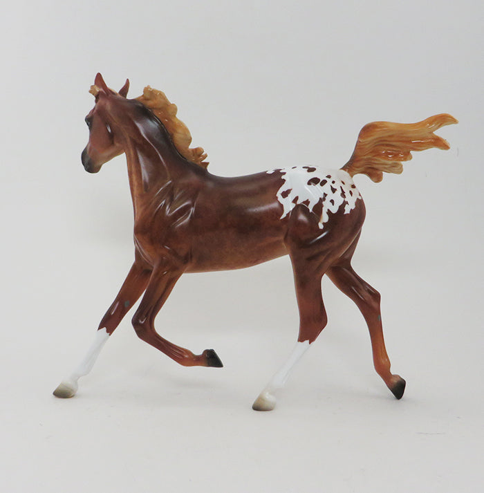 HEAT WAVE - OOAK CHESTNUT APPALOOSA YEARLING MODEL HORSE - 10/2