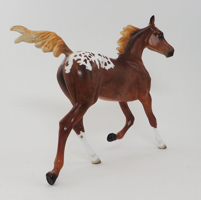 HEAT WAVE - OOAK CHESTNUT APPALOOSA YEARLING MODEL HORSE - 10/2
