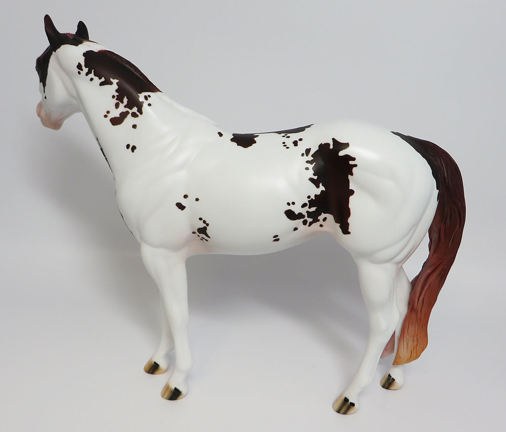 AUBREY~OOAK CHESTNUT PINTO ISH MODEL HORSE BY DAWN QUICK 5/19