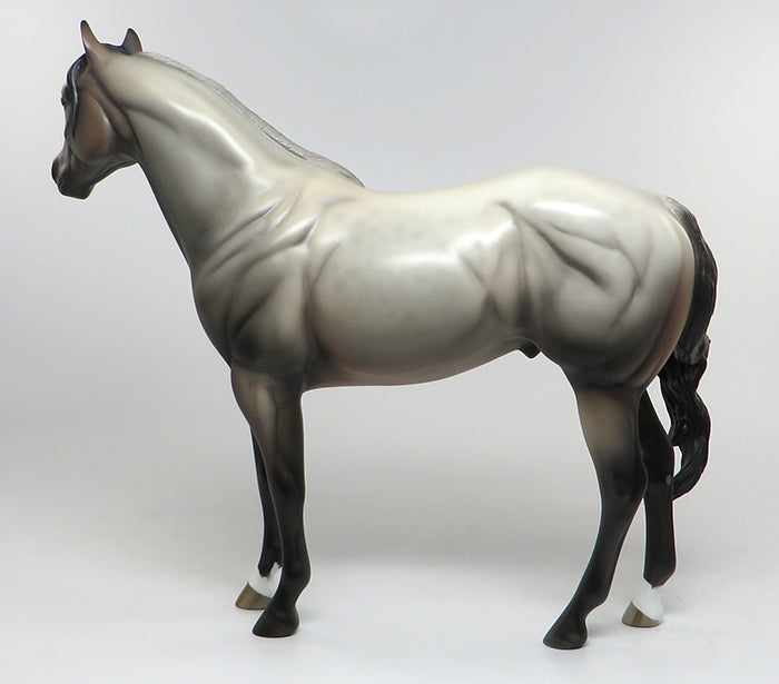 STONE-OOAK DAPPLE BAY ROAN GREY ISH MODEL HORSE 7/14