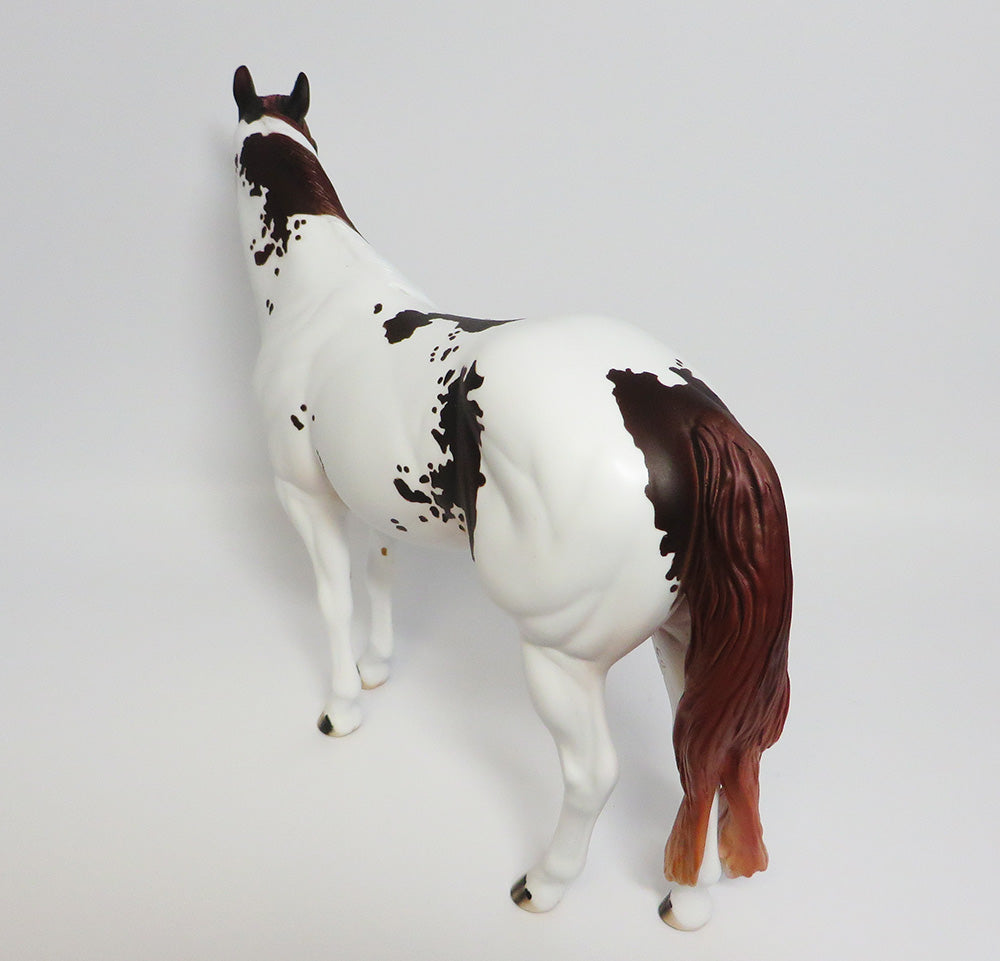 AUBREY~OOAK CHESTNUT PINTO ISH MODEL HORSE BY DAWN QUICK 5/19