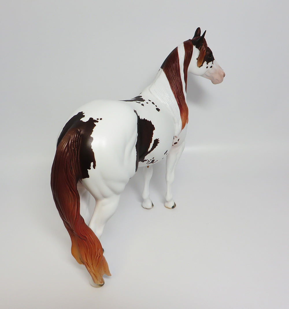 AUBREY~OOAK CHESTNUT PINTO ISH MODEL HORSE BY DAWN QUICK 5/19