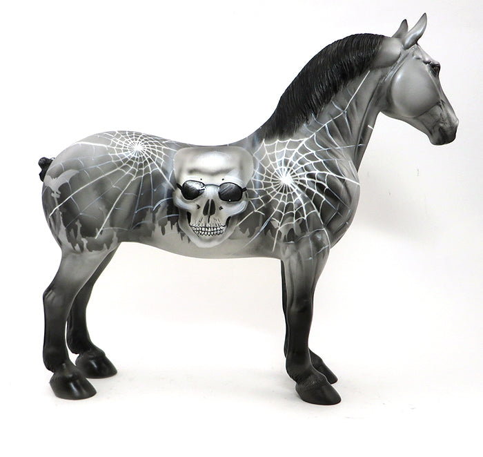 ARACHNOPHOBIA - OOAK HALLOWEEN DRAFTER MODEL HORSE - 10/1