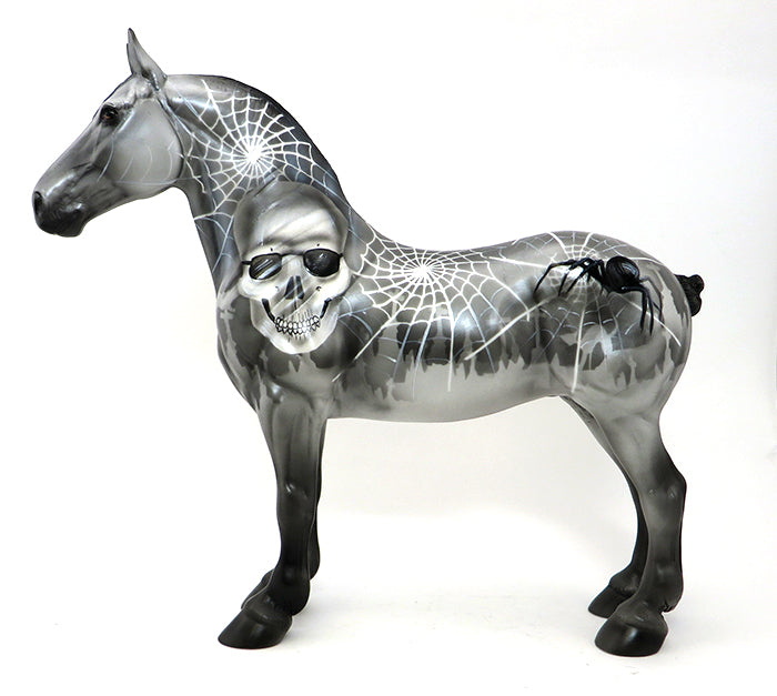 ARACHNOPHOBIA - OOAK HALLOWEEN DRAFTER MODEL HORSE - 10/1