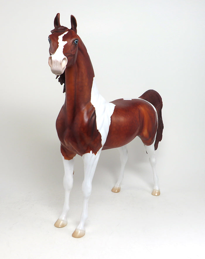 TRUE FRIEND - OOAK CHESTNUT PINTO ARABIAN MODEL HORSE -1/29