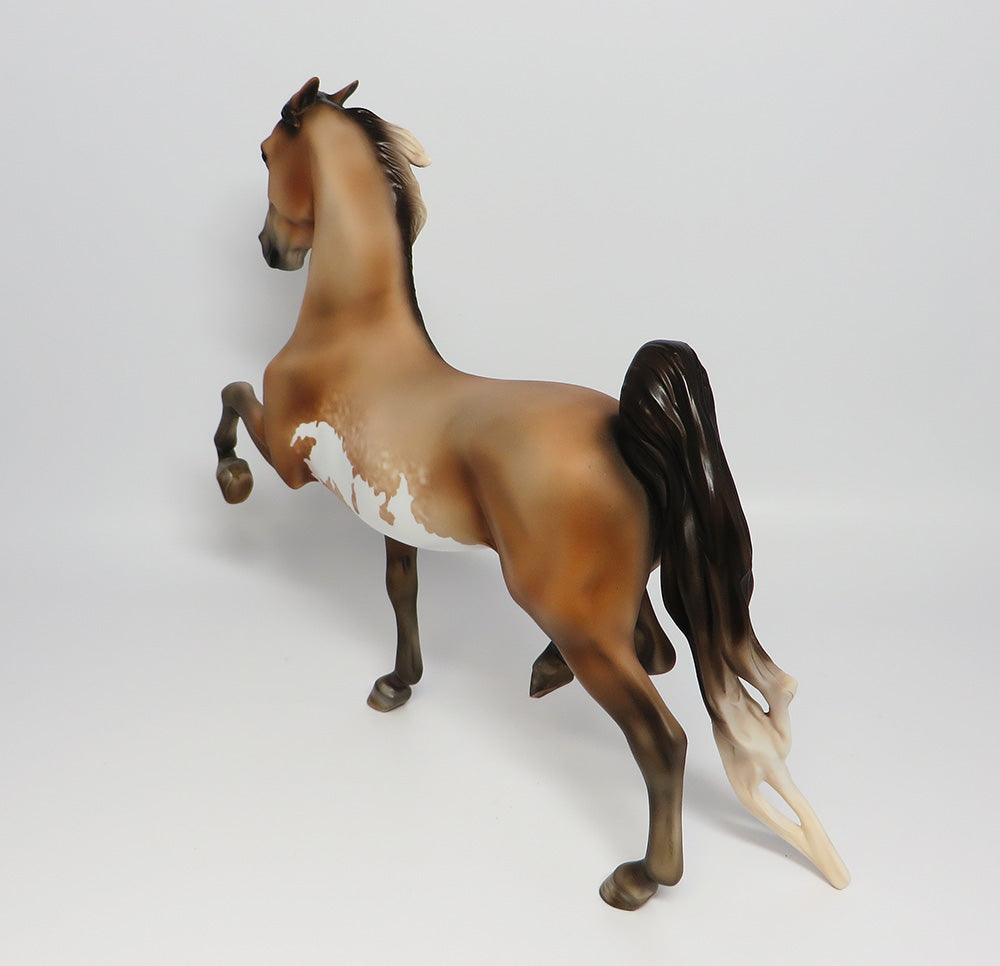 KALAHARI-OOAK CHESTNUT PINTO MARE SADDLEBRED MODEL HORSE 5/23/17