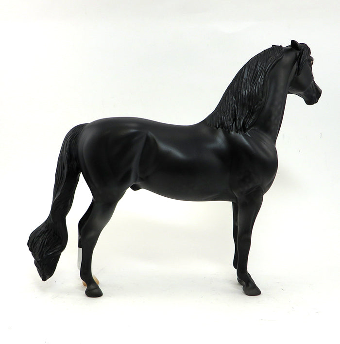 THANOS - OOAK BLACK PINTO MORGAN MODEL HORSE - 10/2