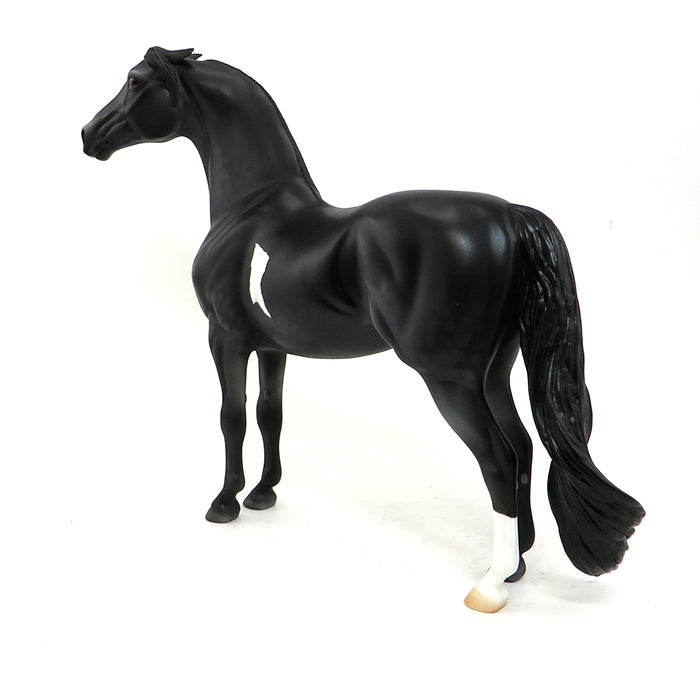 THANOS - OOAK BLACK PINTO MORGAN MODEL HORSE - 10/2