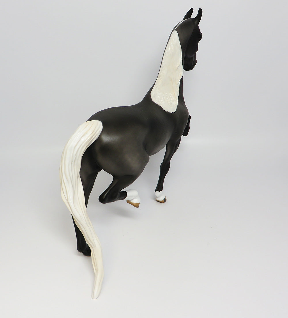 RIO GRANDE-OOAK DAPPLE GREY SADDLEBRED MODEL HORSE 05/24/17