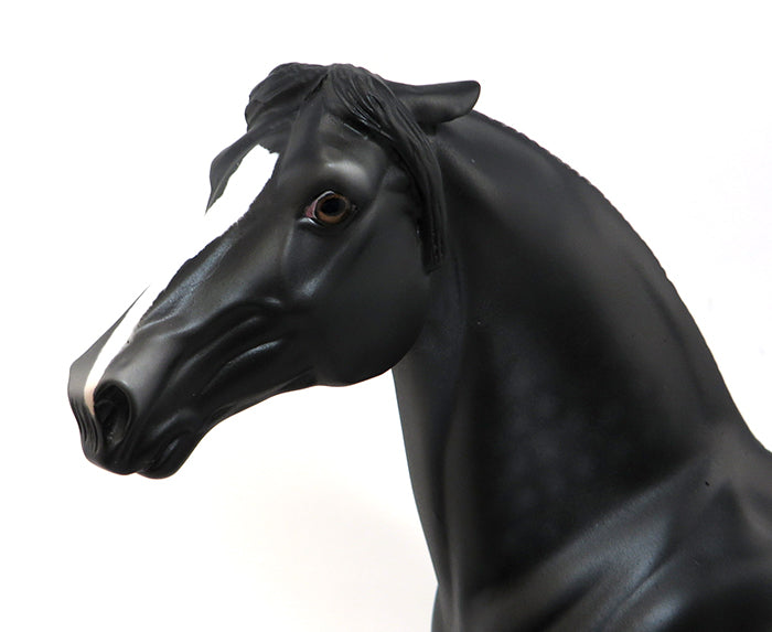 THANOS - OOAK BLACK PINTO MORGAN MODEL HORSE - 10/2