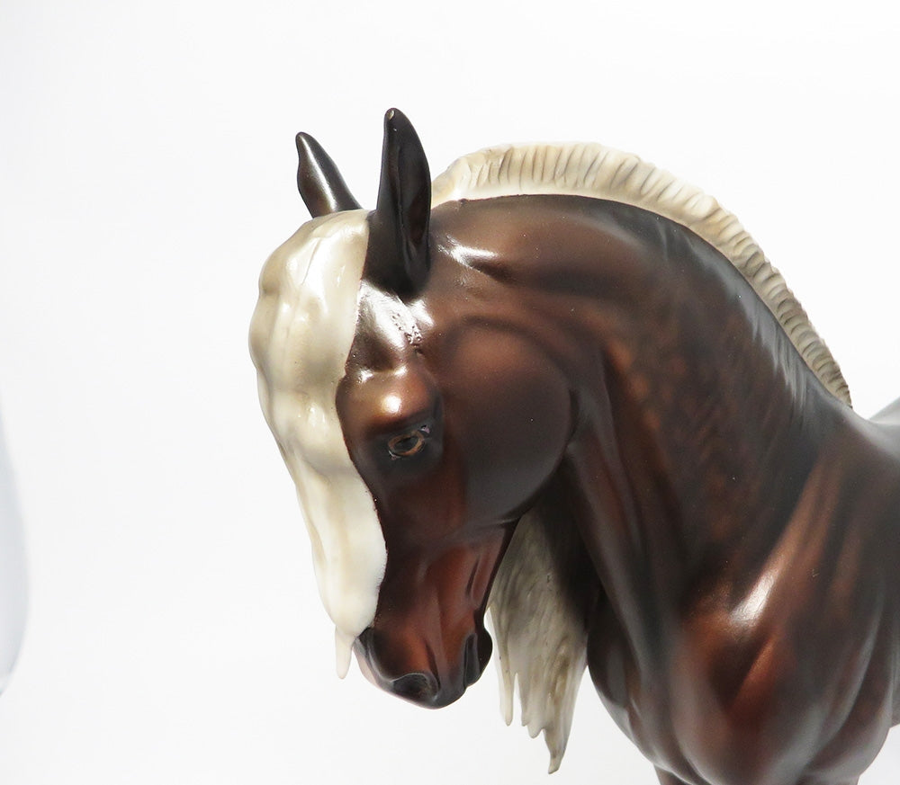 RAVAGE-LE-10 CUSTOM CHOCOLATE PALOMINO ANDALUSIAN MODEL HORSE WHS 2017