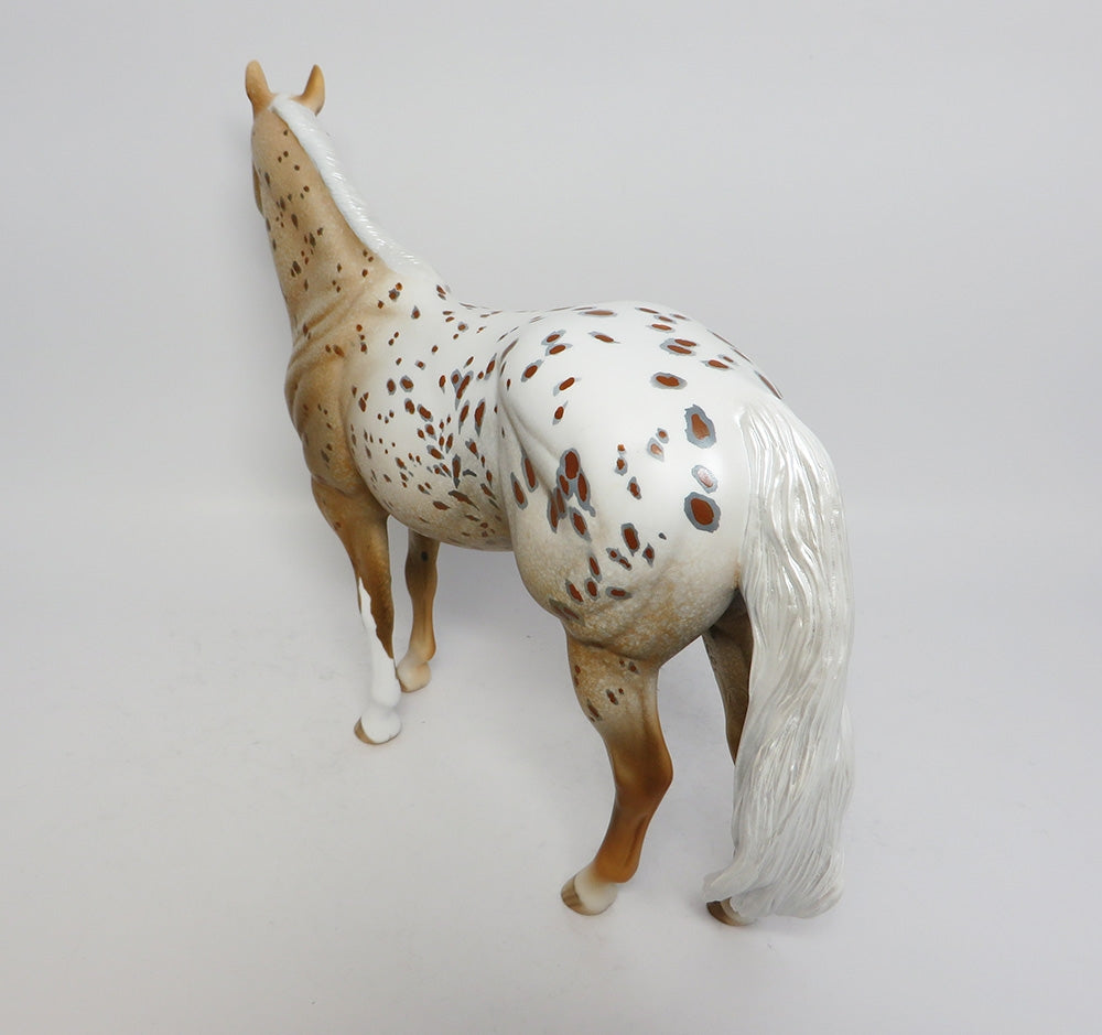 BRICKLE-OOAK CUSTOM GOLDEN PALOMINO APPALOOSA MODEL HORSE WHS 2017