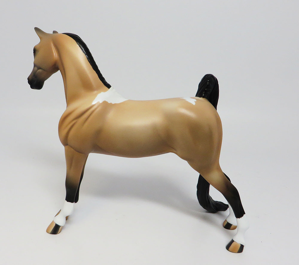 LILAH-OOAK BUCKSKIN PINTO SADDLEBRED PEBBLES MODEL HORSE 5/26/17