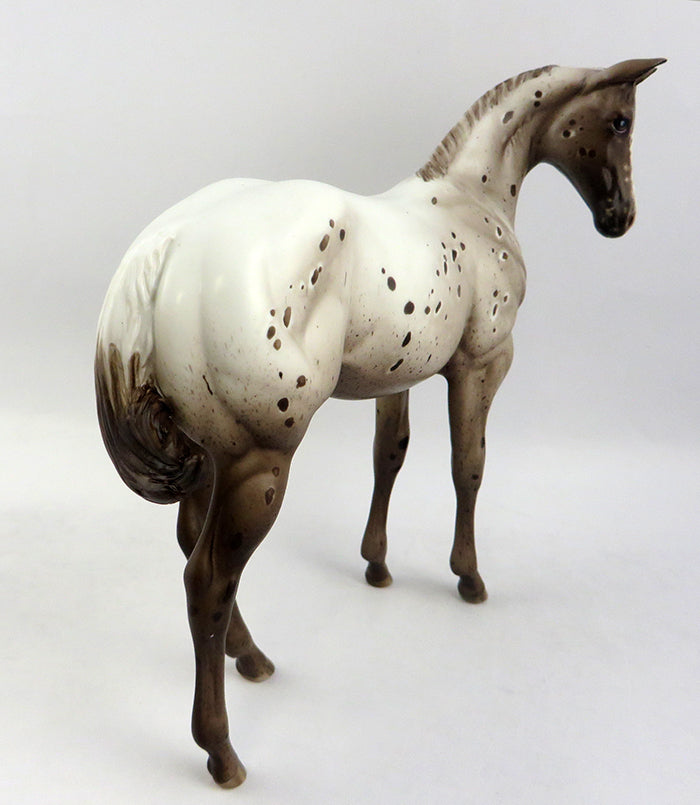 CHOCOLATE KISSES-OOAK CHOCOLATE CHESTNUT APPALOOSA MODEL HORSE 12/19