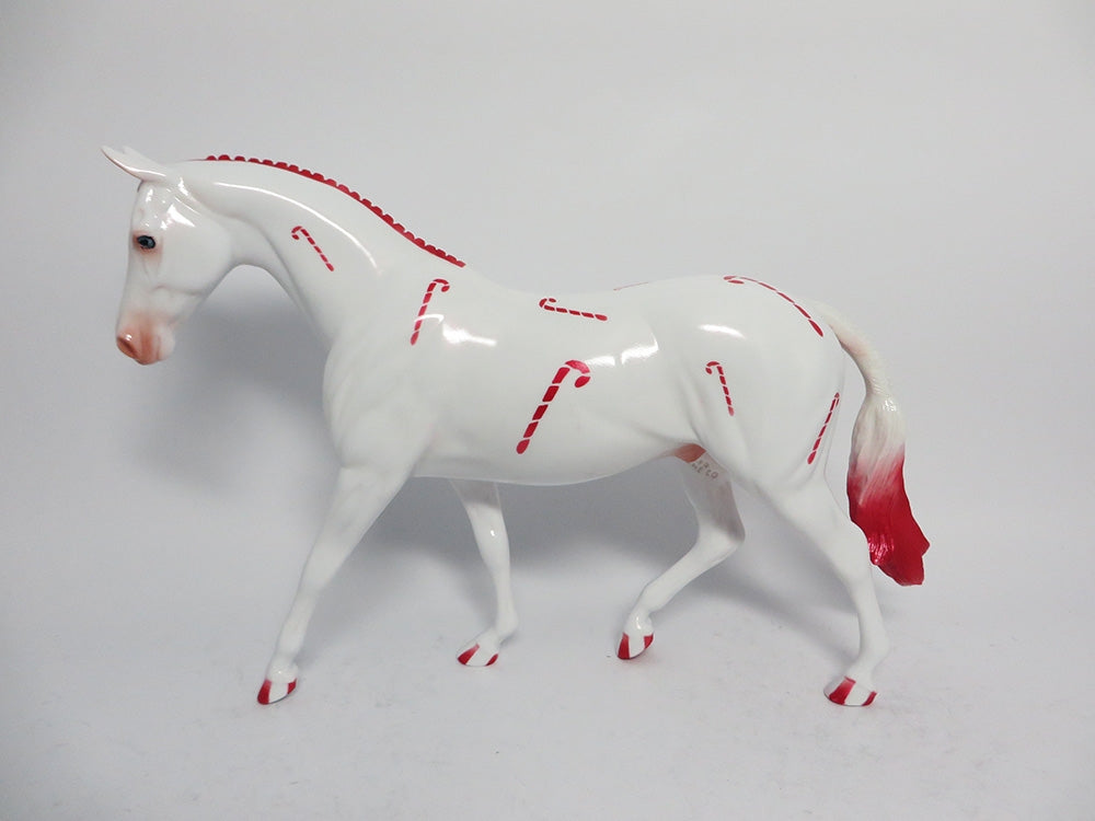 JOLLY HOLLY-LE-2 CANDY CANE DECORATOR BRAIDED MANE PONY MODEL HORSE WHS 2017