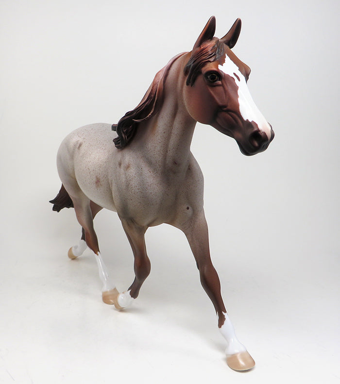 BAREILLES - OOAK CHESTNUT ROAN PALOUSE MODEL HORSE - 1/22