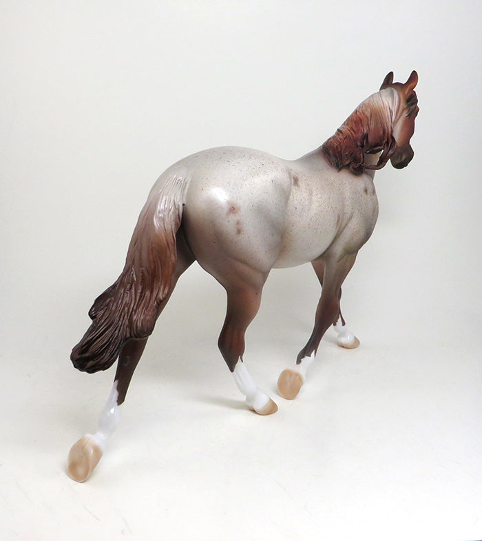 BAREILLES - OOAK CHESTNUT ROAN PALOUSE MODEL HORSE - 1/22