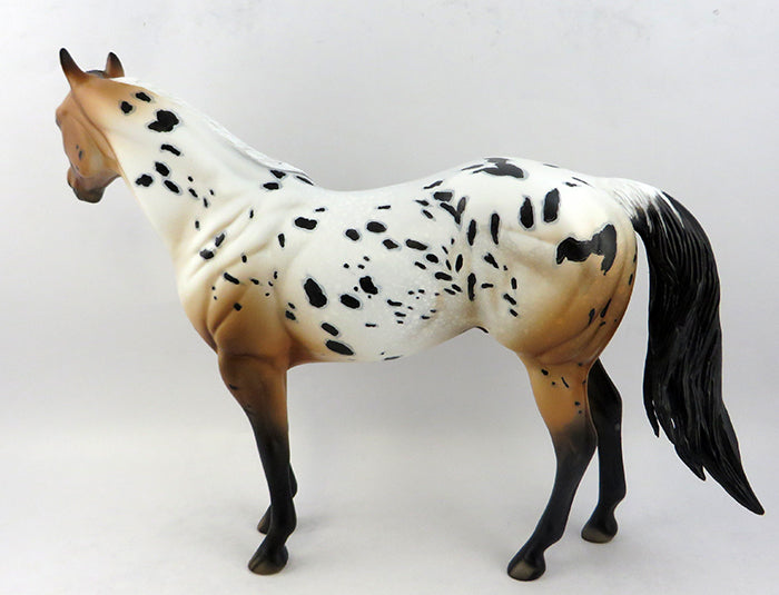 UNDER THE MISTLETOE-OOAK BAY APPALOOSA ISH MODEL HORSE 12/20