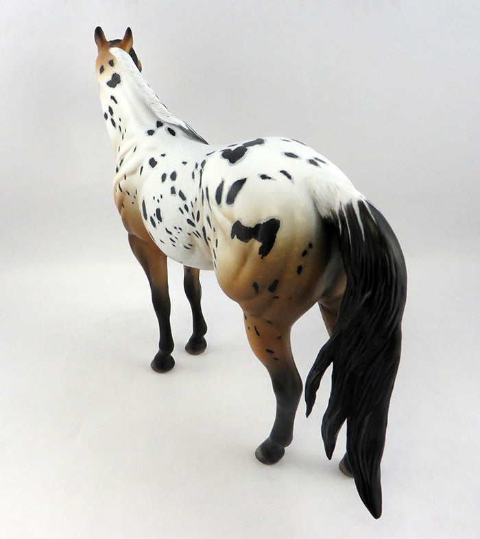 UNDER THE MISTLETOE-OOAK BAY APPALOOSA ISH MODEL HORSE 12/20
